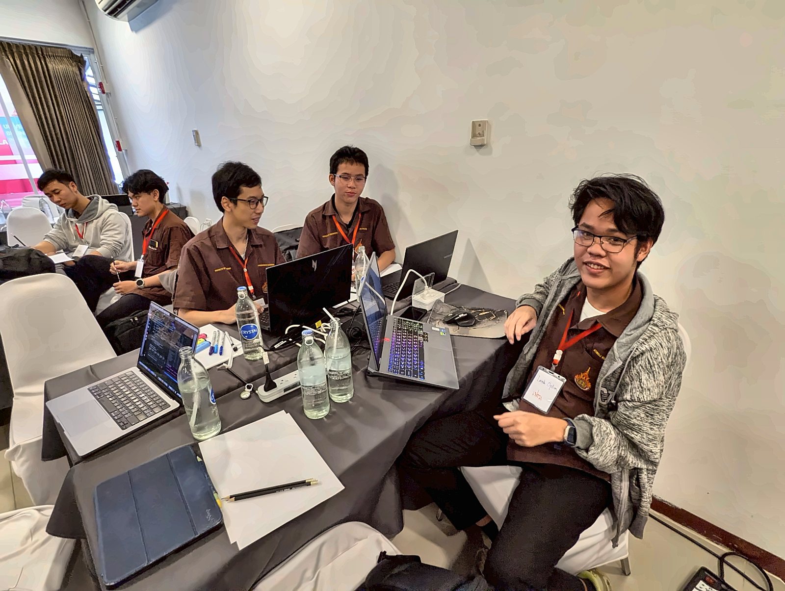 Our team working on laptops at the workshop